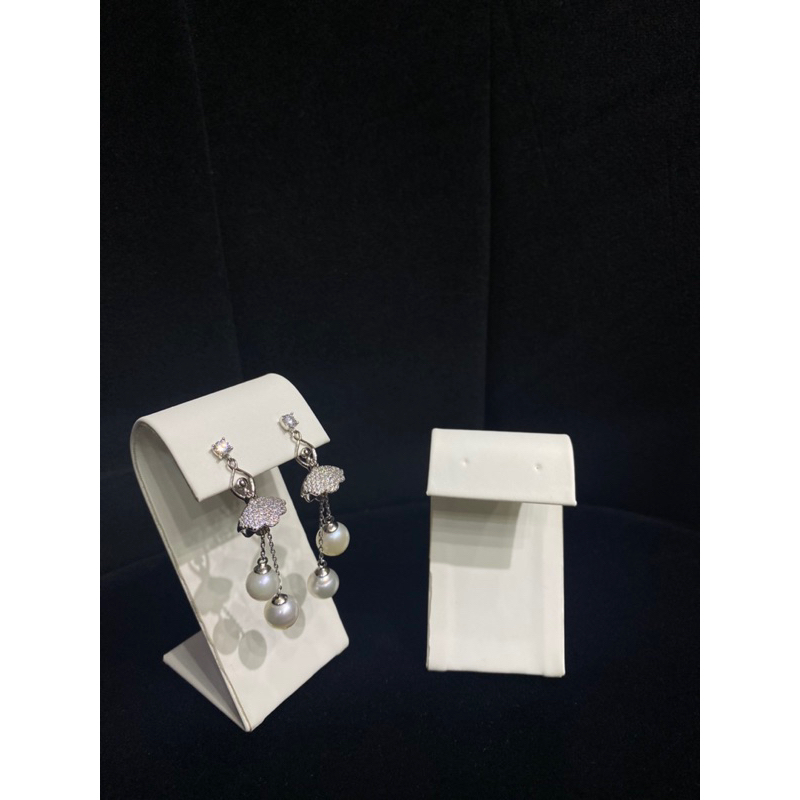 Aineed | Display Perhiasan Putih, Display Perhiasan Set, Display Cincin, Anting,Gelang Display Mewah