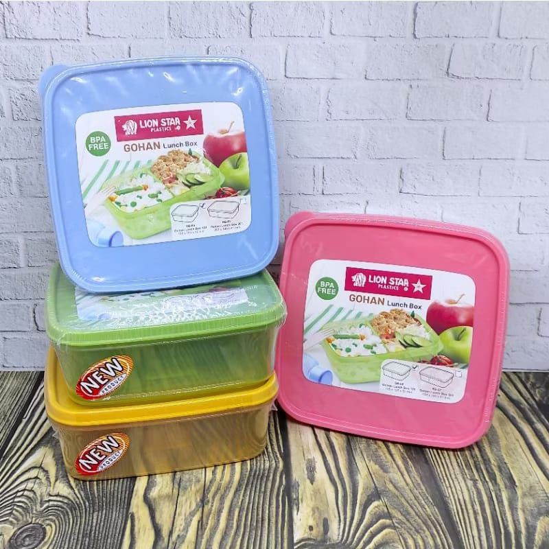 KOTAK OMPRENG MAKAN PLASTIK LUNCH BOX GOHAN LION STAR