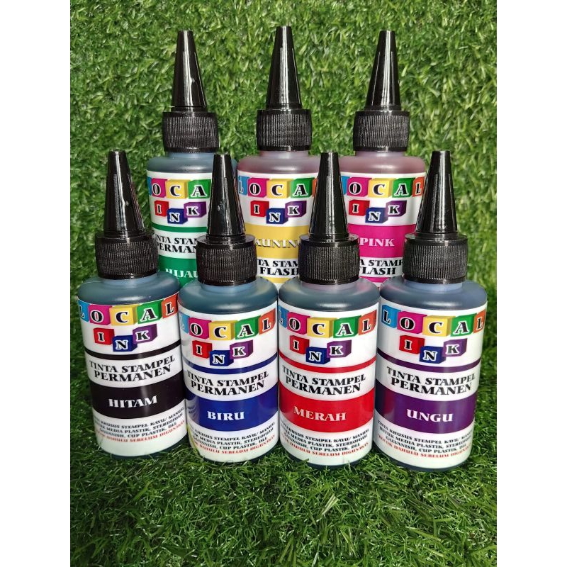 

Tinta Stempel PERMANENT Media Plastik / Kain Jenis PIGMEN Buat Stempel RUNAFLEK/ BAK STEMPEL 100 mili