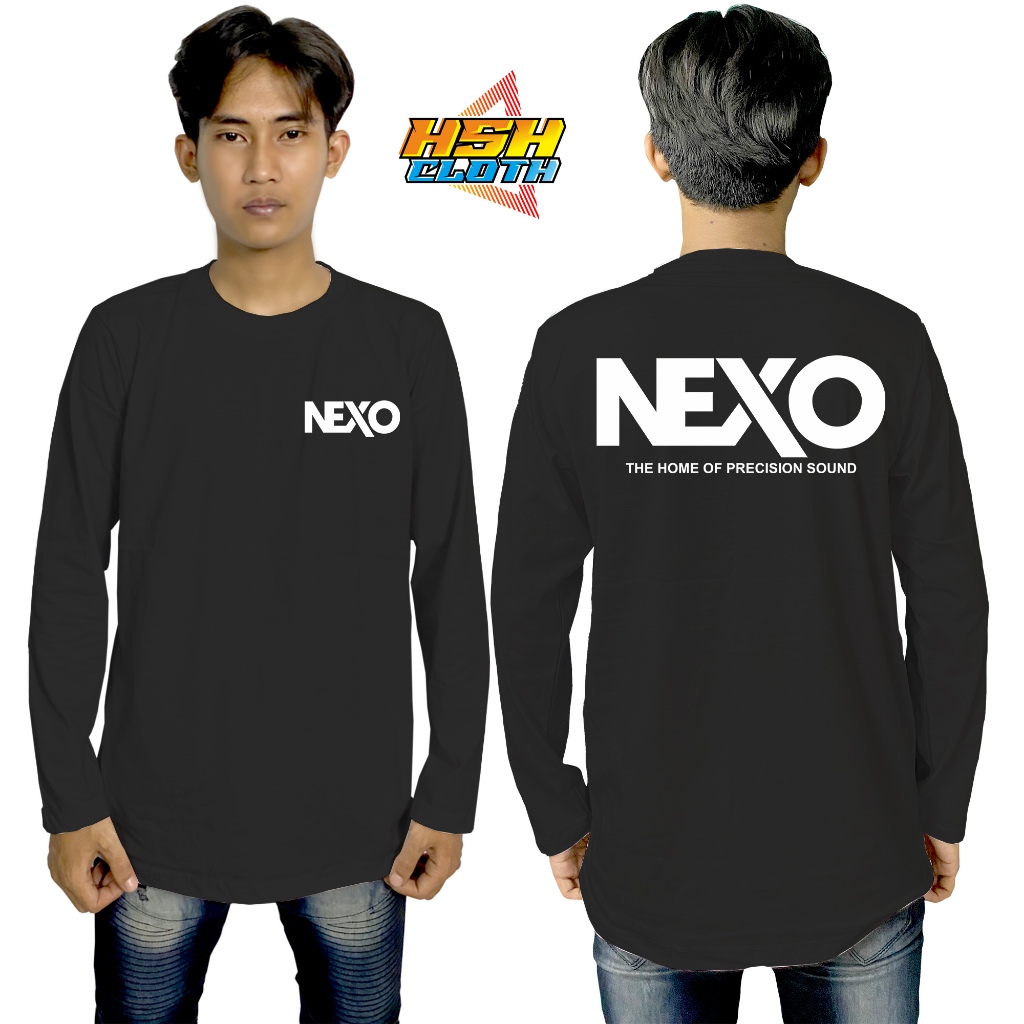 Baju Kaos Distro Lengan Panjang Sound System Audio Nexo Bisa Custom - HSHCloth