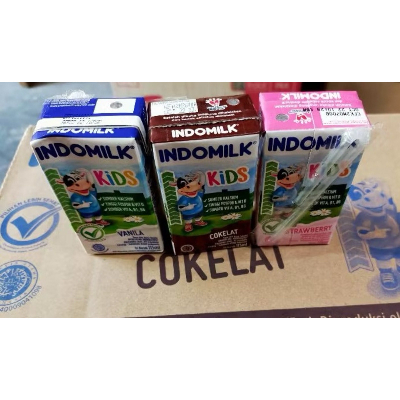 

Indomilk Kid Cokelat/ Strawberry 115ml Perpak Isi 5 Pcs