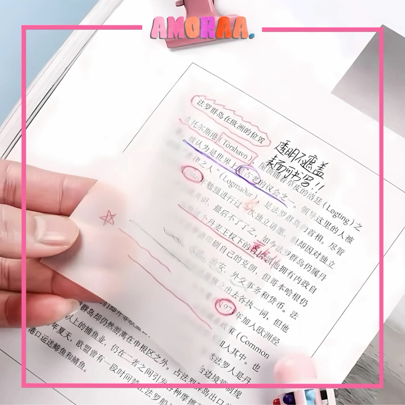 

Sticky Notes Transparan Isi 50 Lembar Waterproof Serbaguna Alat Tulis Sekolah Kantor Buku Catat