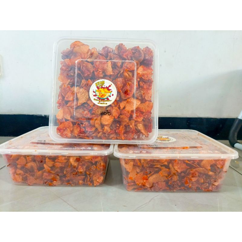 

BUNDLING KERIPIK KENTANG BALADO PEDAS MANIS 2000ml ASLI CABAI 500gr isi 3