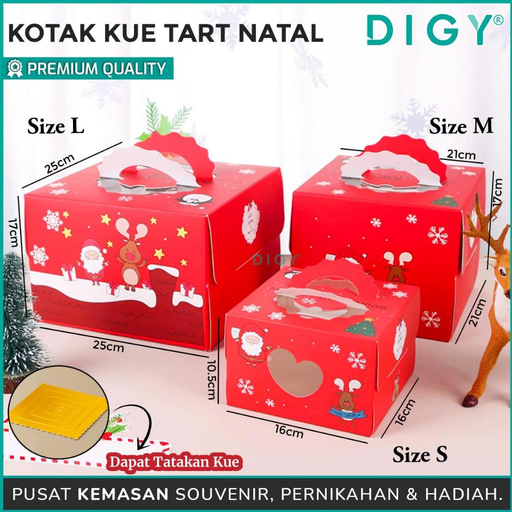 

Kotak Kue Tart Natal + alas kue / Box Dus Kue Tart Natal Christmas Kotak Cake Hampers Santa Claus