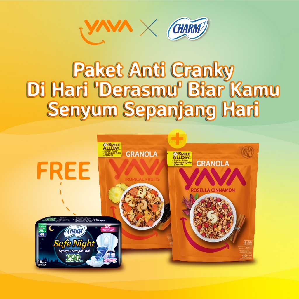 

YAVA Paket Granola Tropical Fruits & Rosella Cinnamon (2 x 400g)