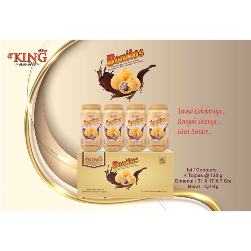 

Bonitos d'King Soes Kering Isi Coklat