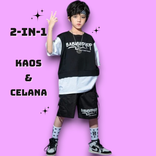 Dyro Baju Dance anak Laki Laki Perempuan Korean Style Hiphop Streat Dance 4 Sampai 14 Tahun