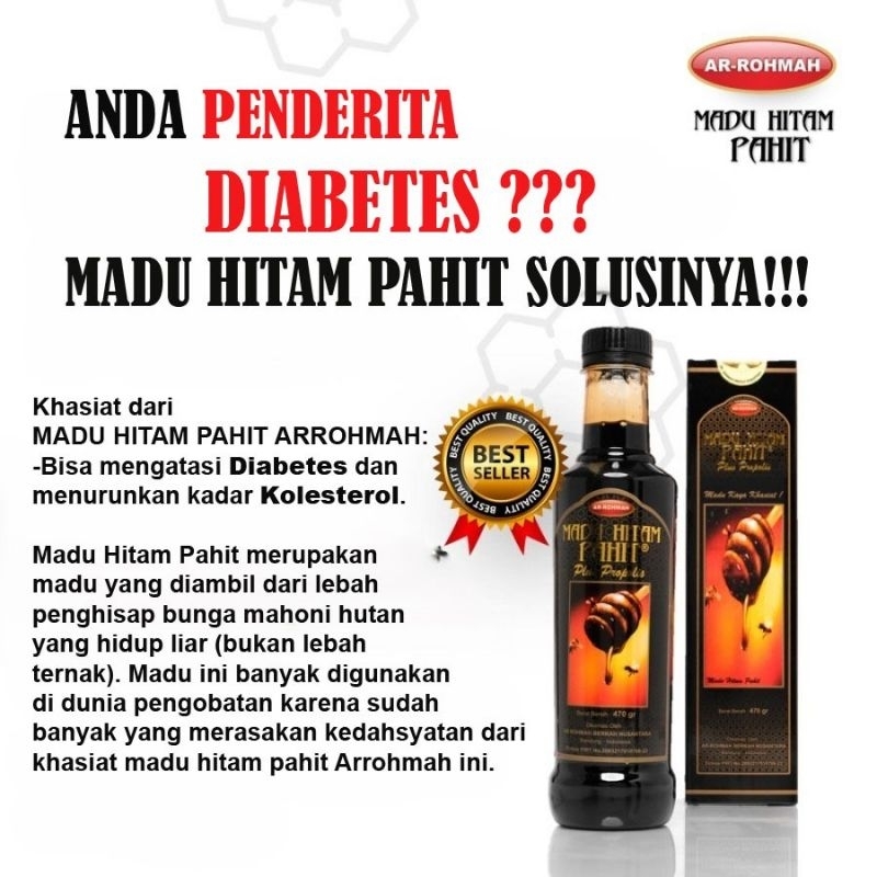 

MADU HITAM PAHIT AR-ROHMAH MENGATASI DIABETES 460gr
