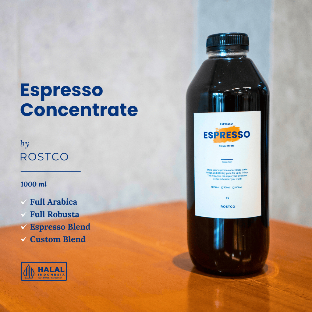 

Espresso Coffee Cair / Konsentrat Kopi 1 liter Praktis