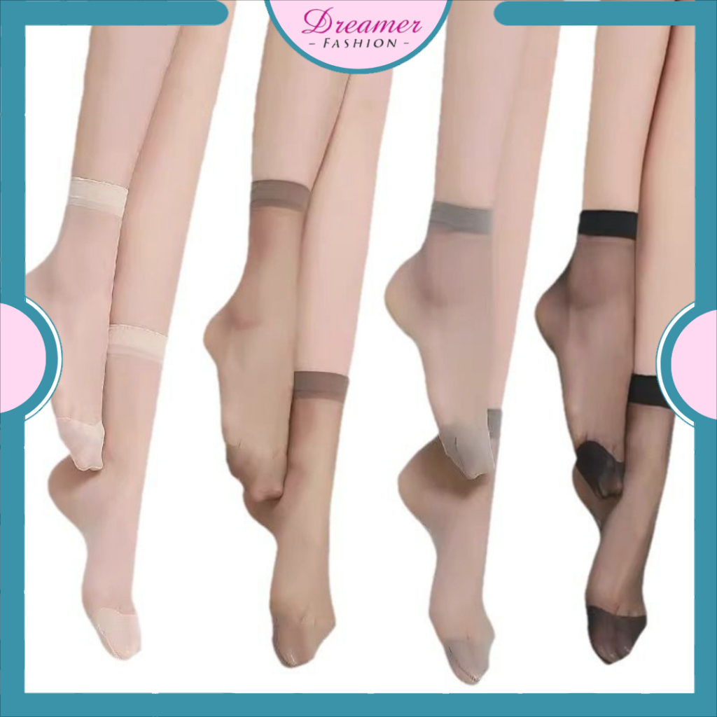 DF KK544 Kaos Kaki Kulit Transparan Model Stocking Unisex Semata Kaki Ankle Sock Korean