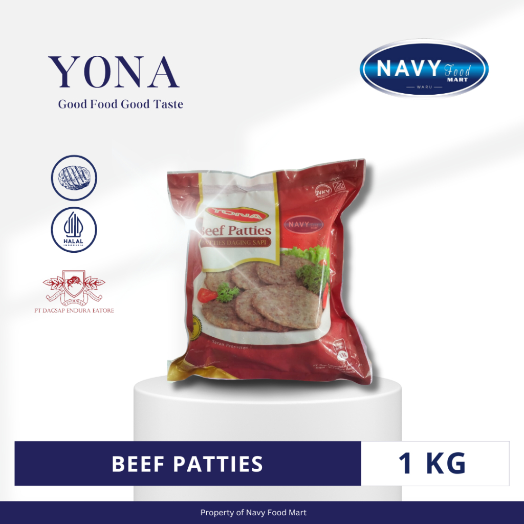 

YONNA BURGER BEEF PATTIES 1 KG