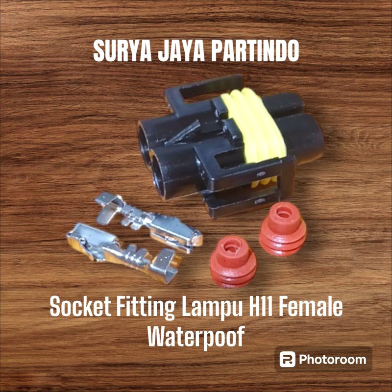 SOCKET FITTING LAMPU H11 FEMALE / SOKET LAMPU H11 CEWE / SOKET LAMPU WATEEPROOF FEMALE H11 H8 H16 Au