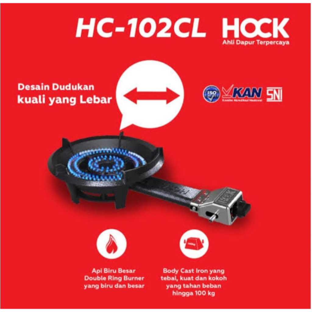 Hock Kompor Gas Cor Body Cast Iron Low Pressure HC-102CL | kompor cor Hock