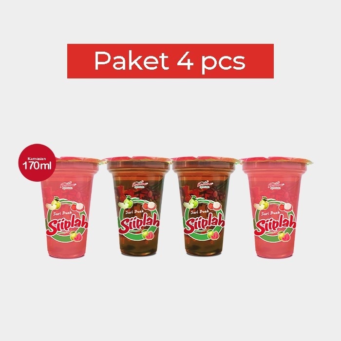 

Siiplah Minuman Sari Buah Rasa Apel Jambu Apel Leci 170ml - Paket 4 Pcs