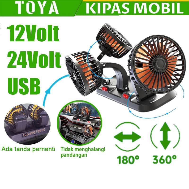 24/12 Volt kipas Angin mobil usb Cocok untuk truk /mobil