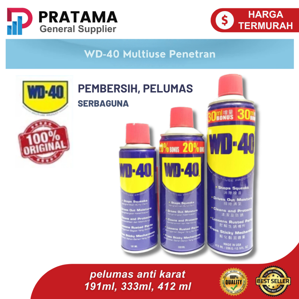 Pelumas Serbaguna - WD-40 Multiuse Penetran - pelumas rantai motor mesin