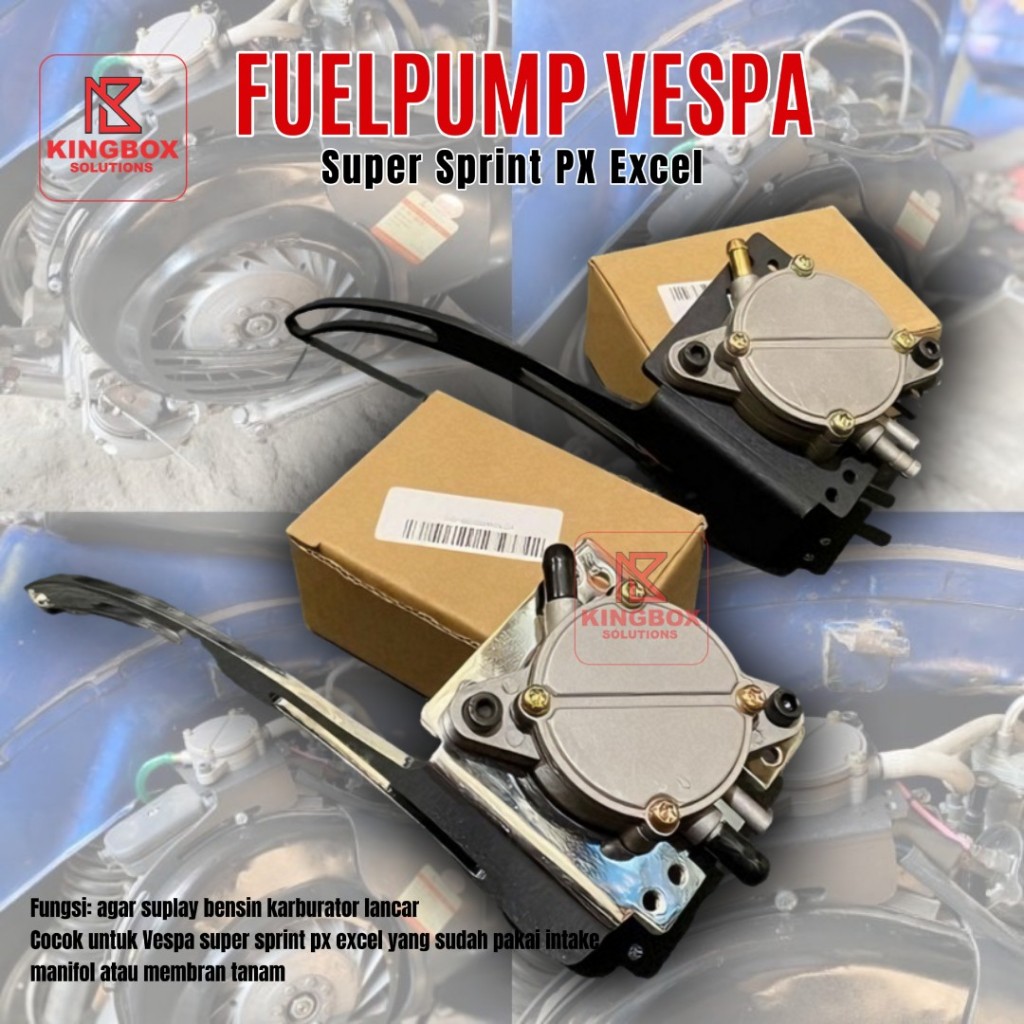 Fuel Pump Pompa Bensin Vespa Super Sprint PX Excel Intake Manifol Membran Tanam