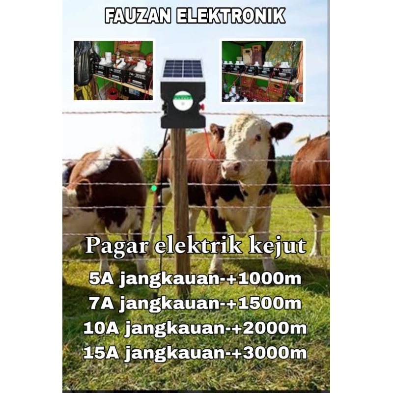 pagar elektrik kejut 5A 2 fungsi pakai timer otomatis
