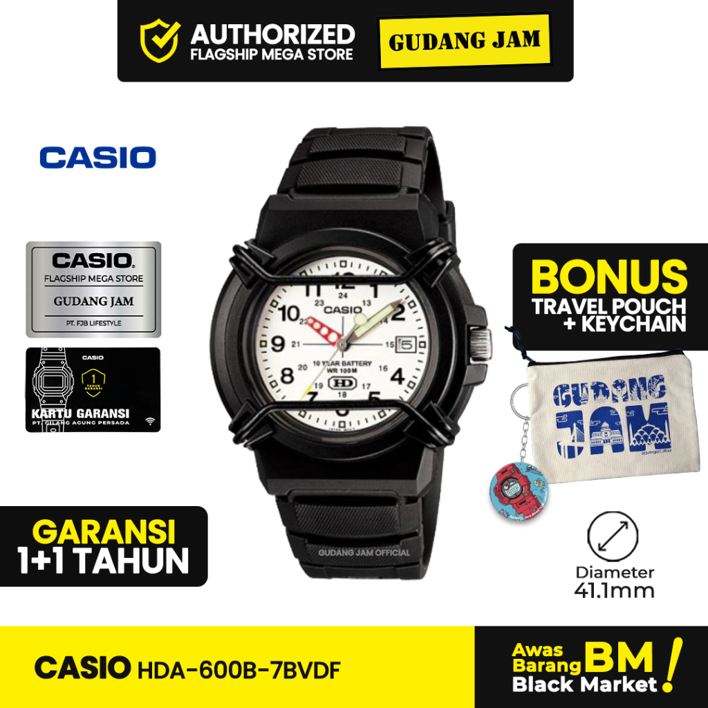 Jam Tangan Casio HDA-600B-7BVDF HDA-600B HDA-600 HDA600B HDA 600B