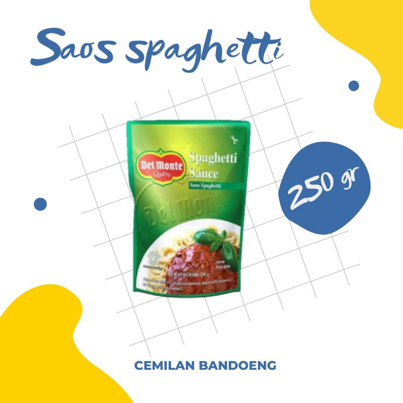 

SAOS SPAGHETTI DELMONTE KEMASAN 250GR