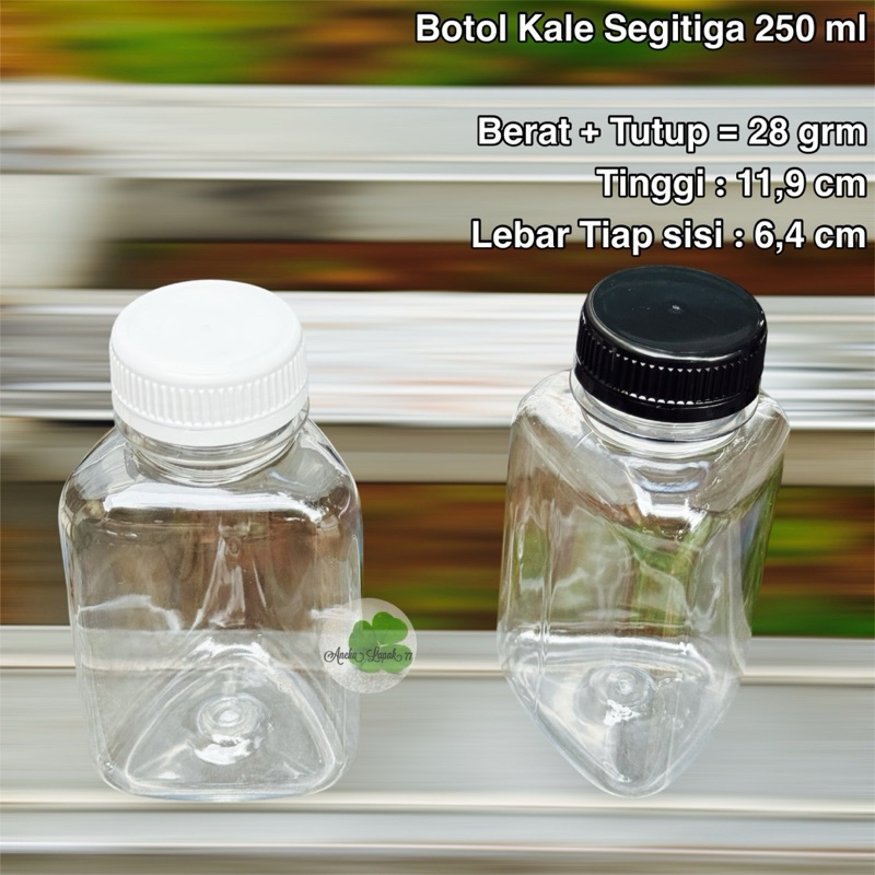 Botol Kale SEGITIGA 250 ml Botol Juice Kopi Syrup Cantik