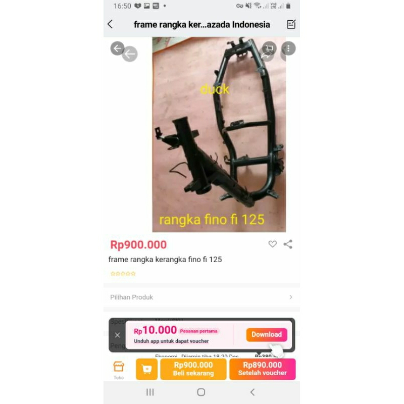 frame rangka fino 125 injeksi