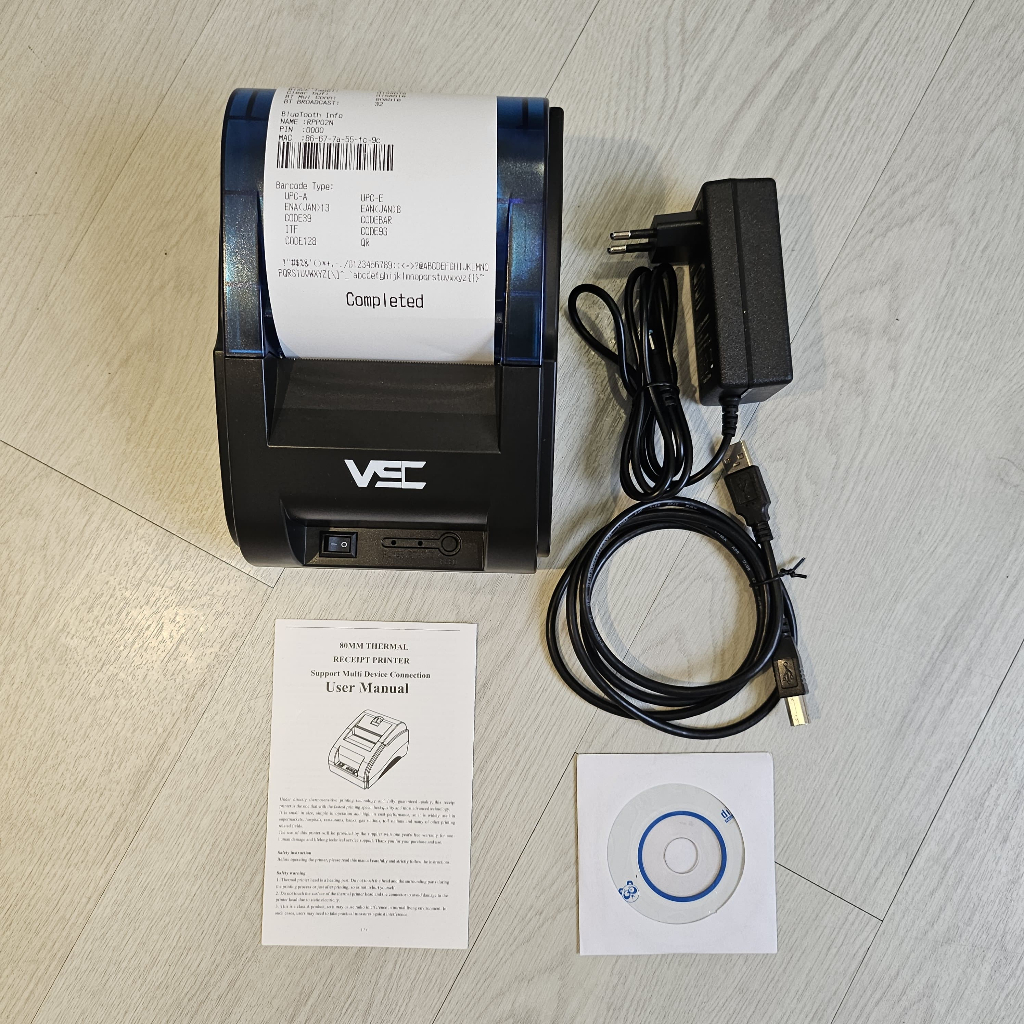 PRINTER THERMAL BLUETOOTH VSC TM-58V 58mm HITAM RPP02N MOKA