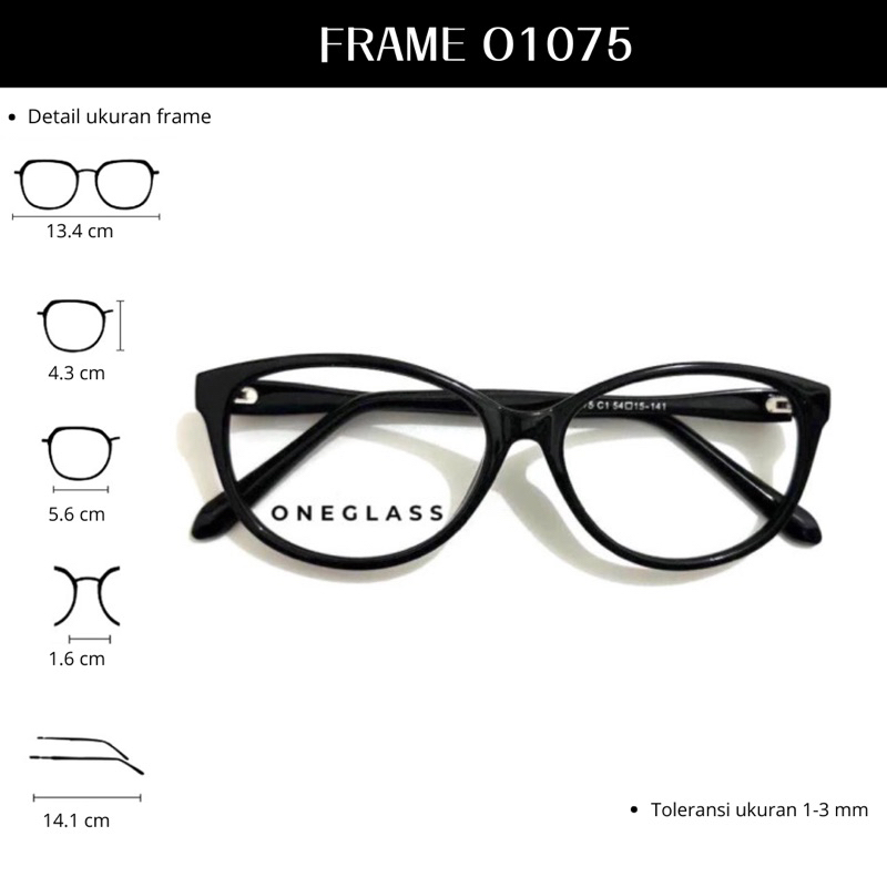 Oneglass- Frame Kacamata O1075 Perempuan