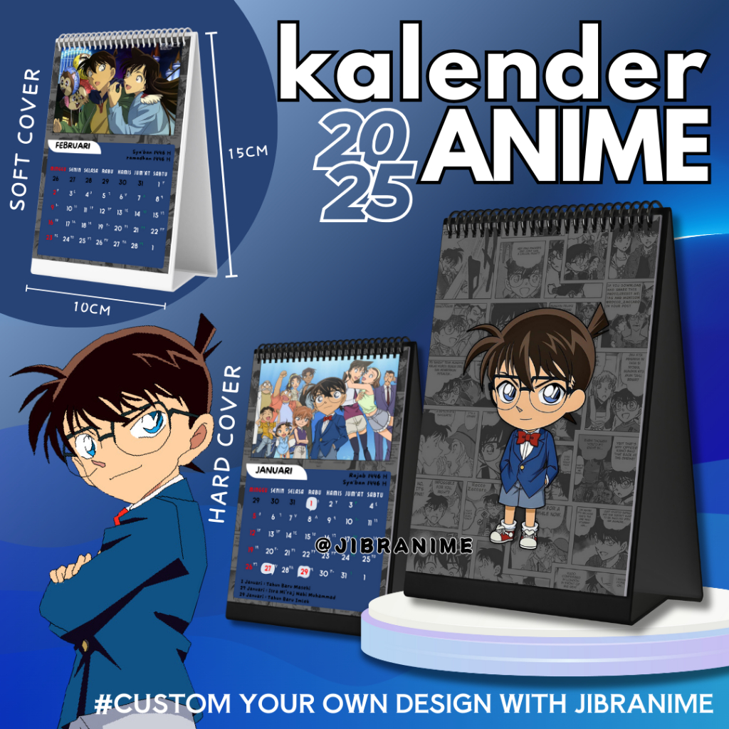 

Calendar / kalender meja 2025 anime Detective Conan / Custom kalender