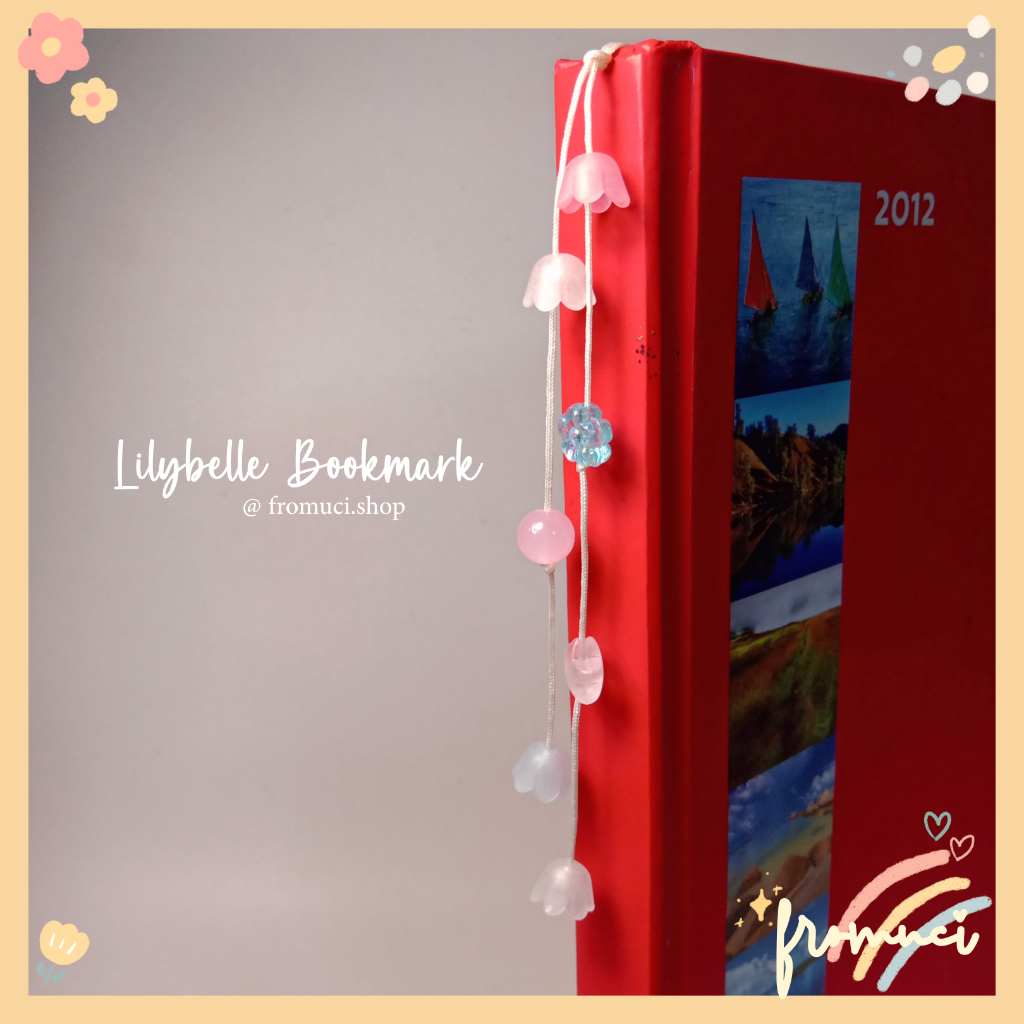 

LILYBELLE BOOKMARK / PEMBATAS BUKU MANIK-MANIK AESTHETIC / KOREAN BEADED BOOKMARK