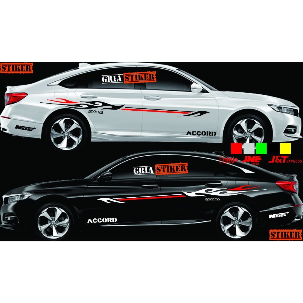 Terlaris Stiker mobil mobil sedan accord cutting stiker body samping mobil honda accord terbaru