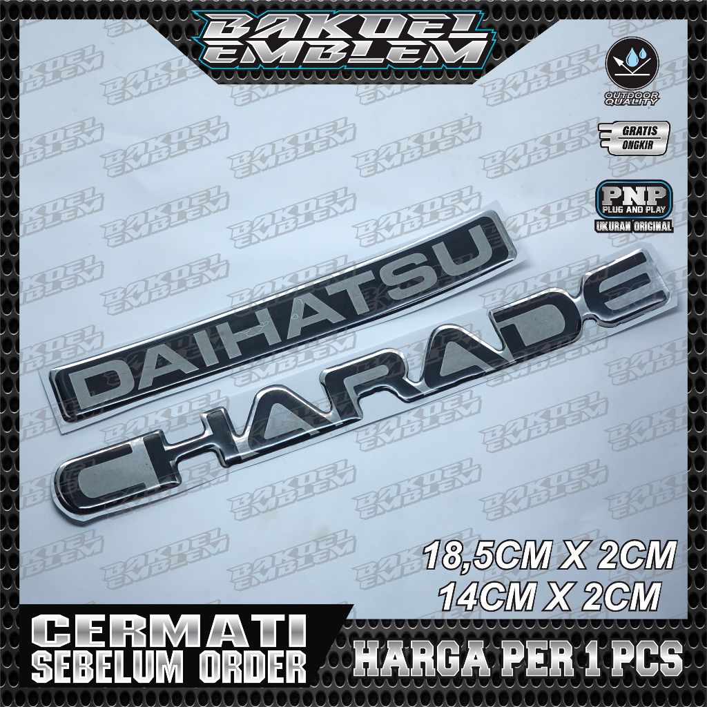 EMBLEM TIMBUL DAIHATSU CHARADE, EMBLEM DAIHATSU, EMBLEM DAIHATSU CHARADE