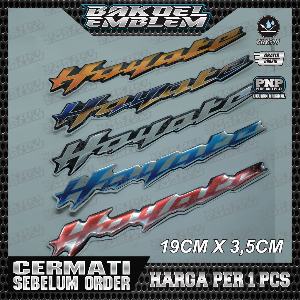 EMBLEM TIMBUL HAYATE, EMBLEM TIMBUL SUZUKI HAYATE, LOGO SUZUKI HAYATE