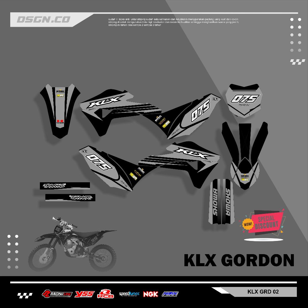 Striping Stiker Decal Klx Gordon Fullbody KLX GORDON 01