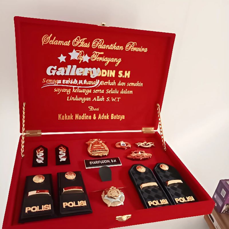 pangkat IPDA PDH PDU box set custom ucapan isi dalam box