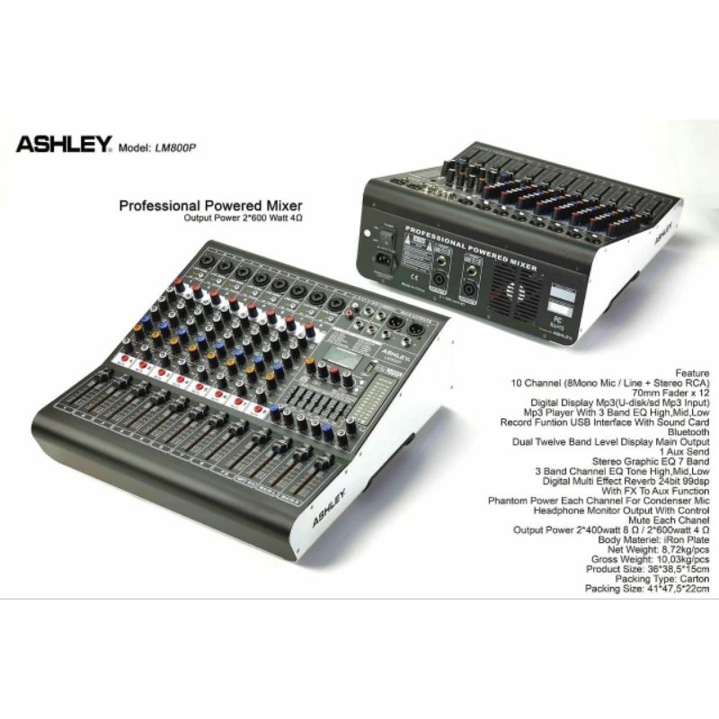 ashley power mixer LM800P