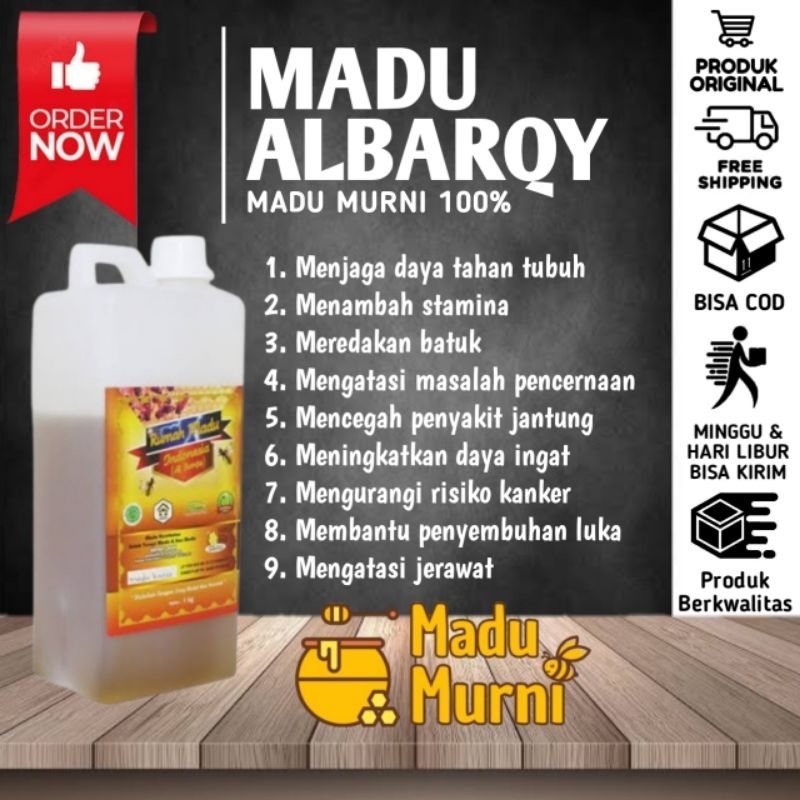 

MADU MURNI AL - BARQY TANPA CAMPURAN 1 KG | MADU ALAMI