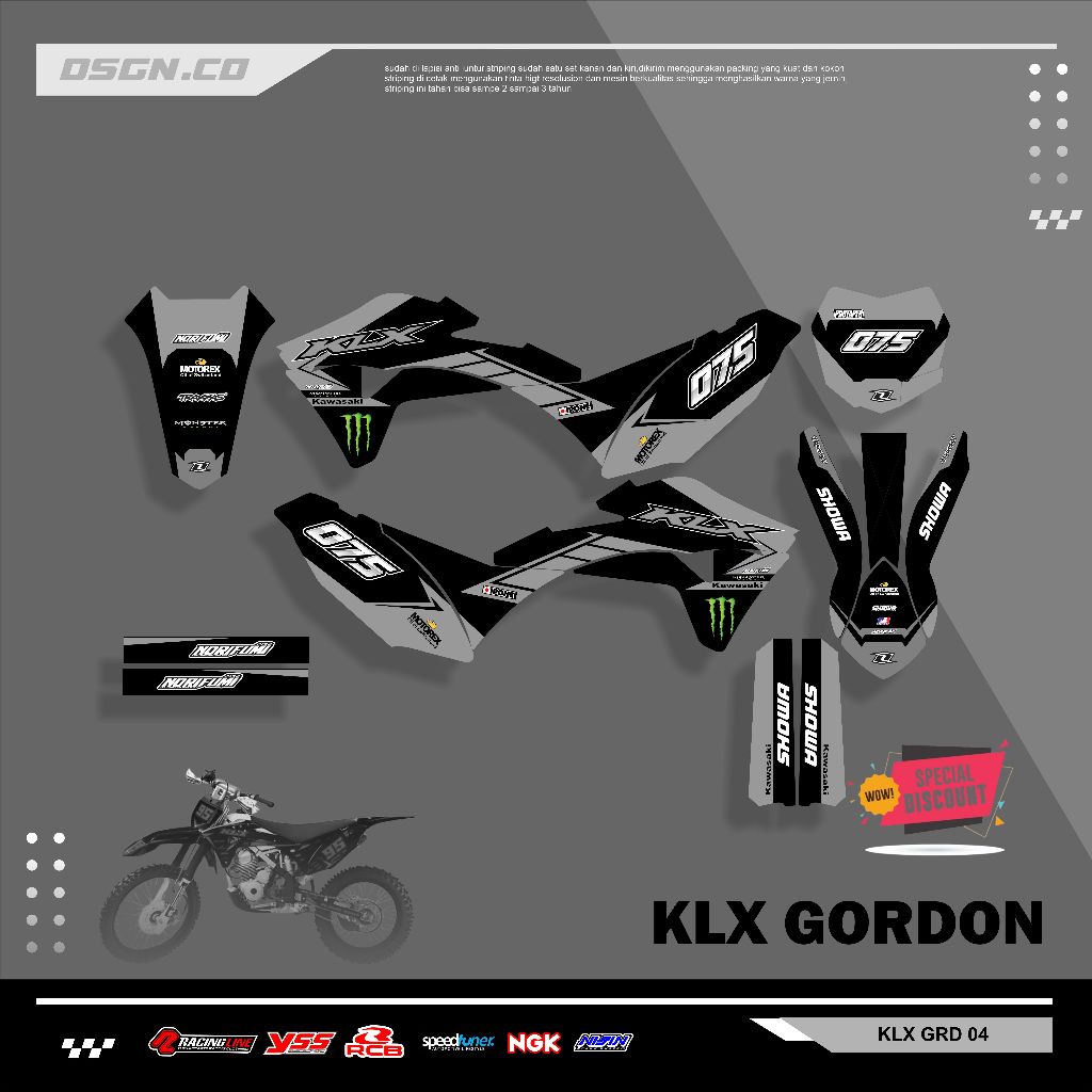 Striping Stiker Decal Klx Gordon Fullbody KLX GORDON 04