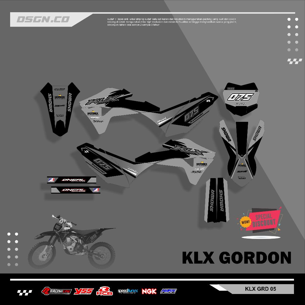 Striping Stiker Decal Klx Gordon Fullbody KLX GORDON 05