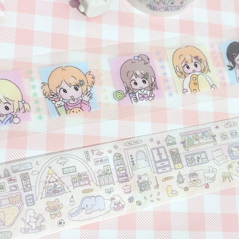 

sticker roll ecer girl chibi japan vibes bedroom readystock B1913