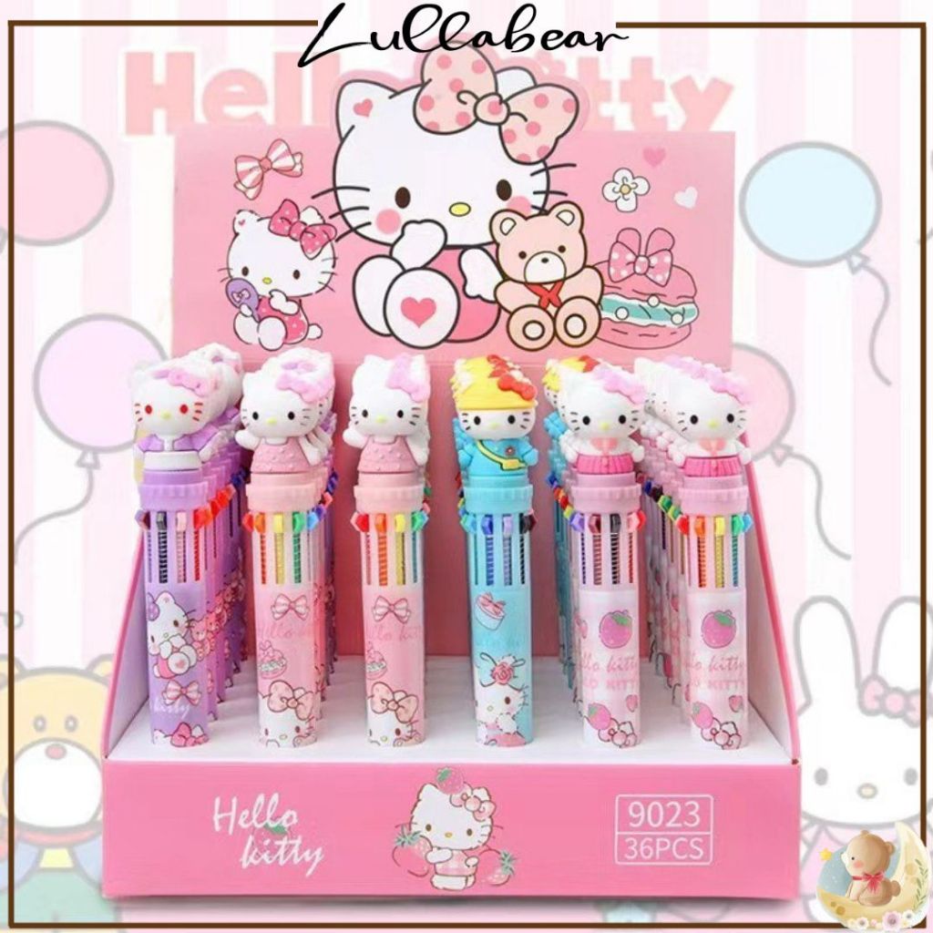 

LULLABEAR - BOLPOINT MEKANIK 10 WARNA MOTIF HELLO KITTY / PULPEN ANAK MOTIF LUCU / BOLPEN WARNA KARAKTER 3D LUCU MURAH