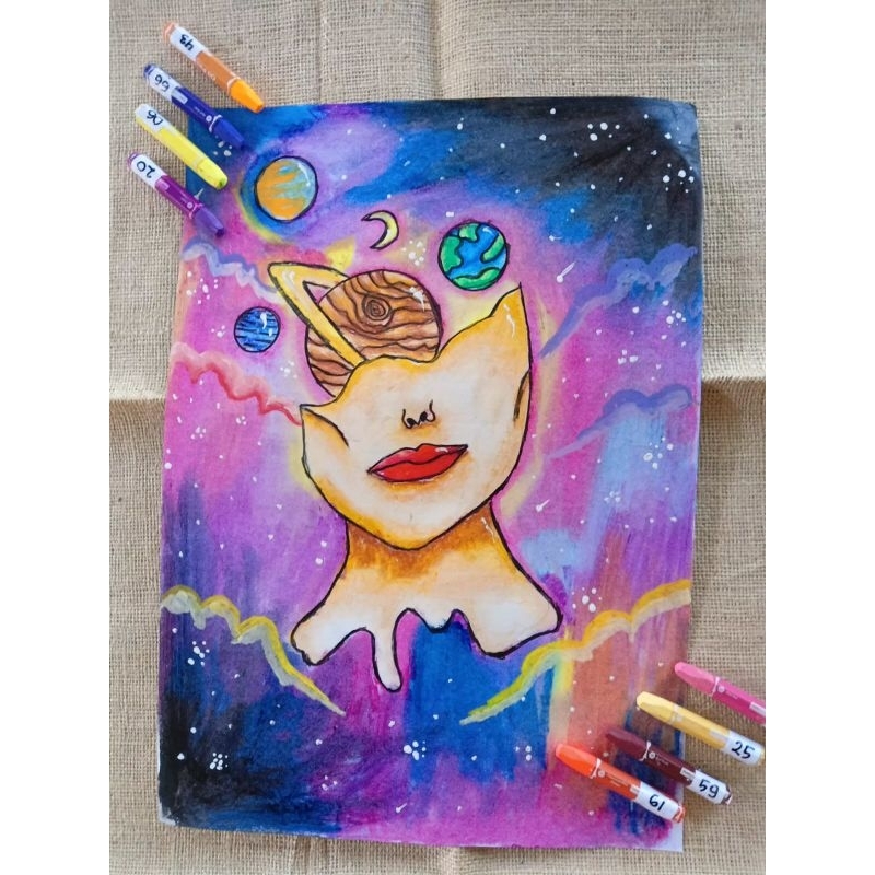 

menggambar abstrak anak SD free pigura magnetic