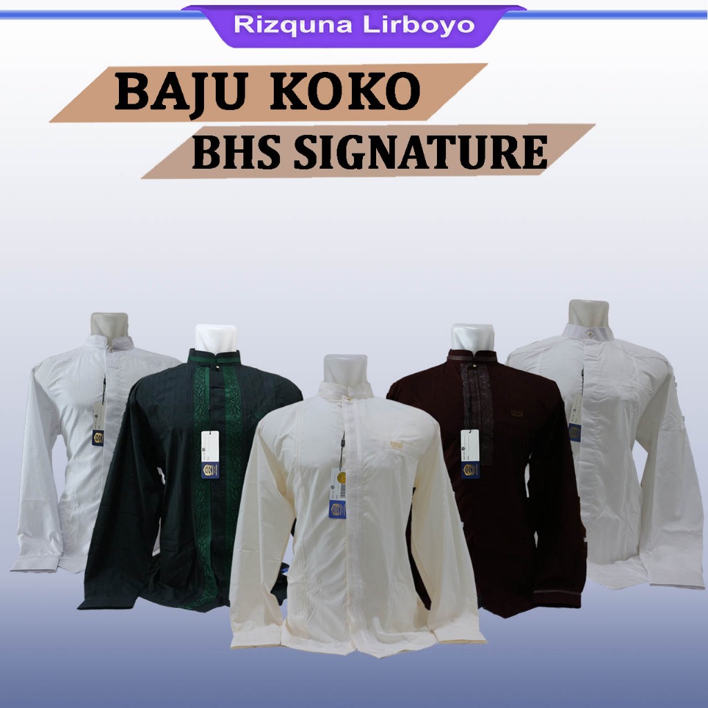 Baju Koko Muslim Lengan Panjang BHS CLASSIC Original Varian Warna Modern