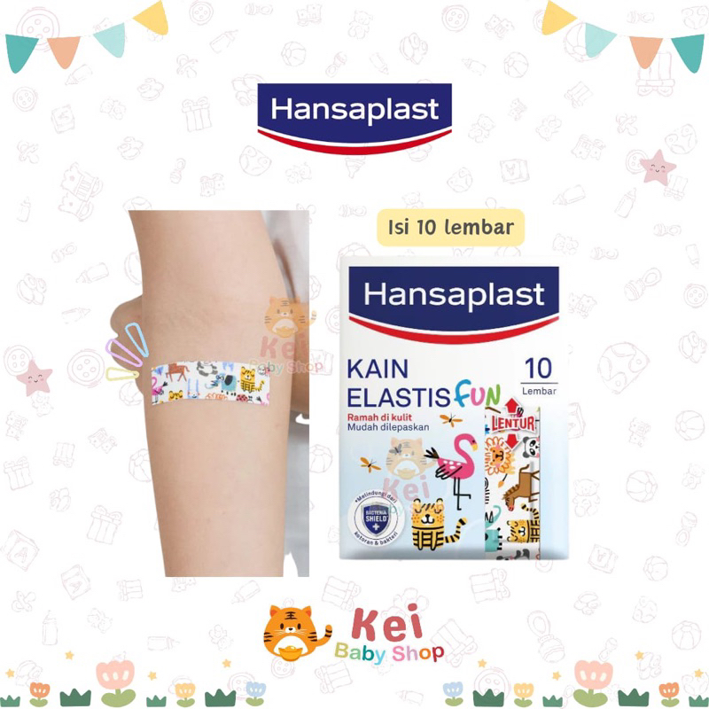 Hansaplast Plester Luka Kain Fun isi 10pcs / Hansaplast Anak