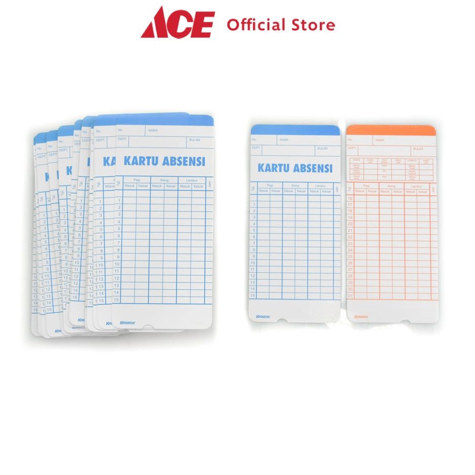 

KODE T19X Set Kartu Absensi 1 Pcs Kartu Tanda Kehadiran Attendance Card Kertas Absen Perlengkapan Kantor