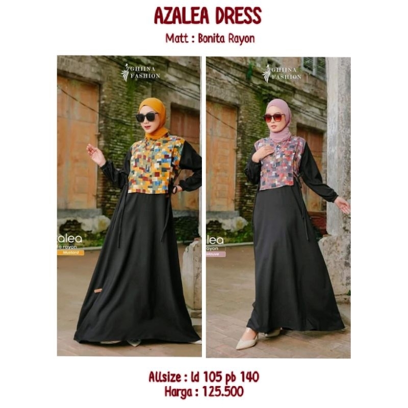 READY STOK DRESS GHINA FASHION// azalea, jely, helen, deana, haiva, rissa, zanaya, luna