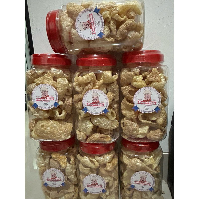 

kerupuk kulit babi SYE // toples uk 2liter