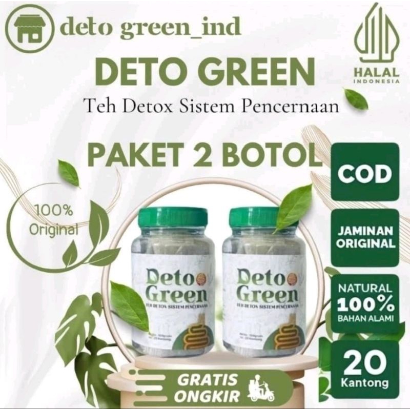 

Detogreen paket isi 2 teh hijau pembersih usus kotor sehat Bab lancar head sehat lancar asam lambung sehat