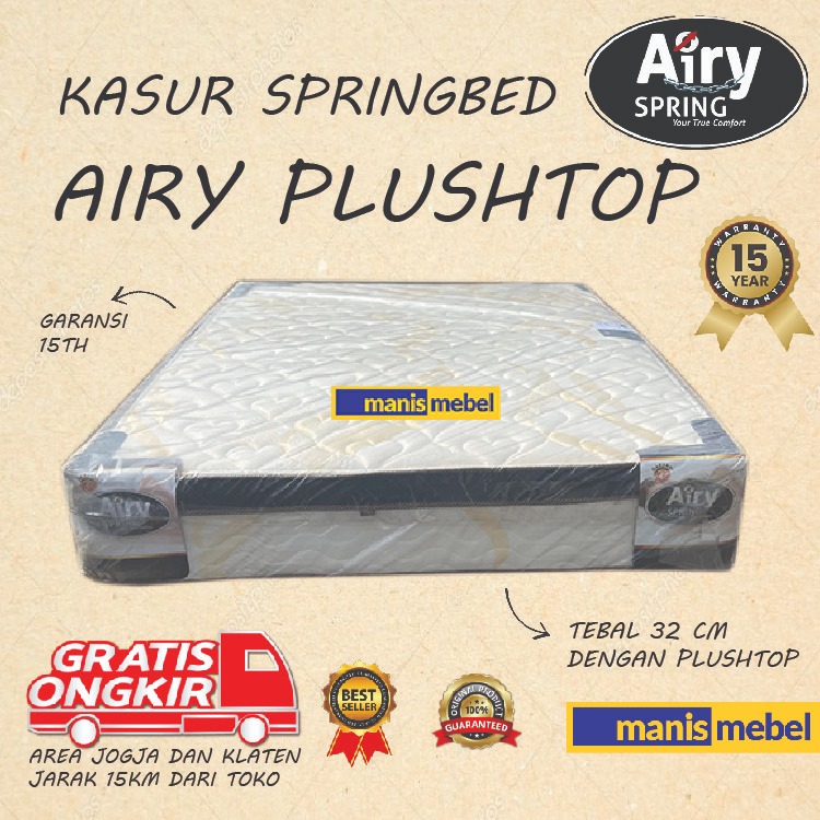 SPRINGBED AIRY/ SPRINGBED PLUSHTOP / SPRINGBED MURAH/ SPRINGBED EMPUK /SPRINGBED JOGJA