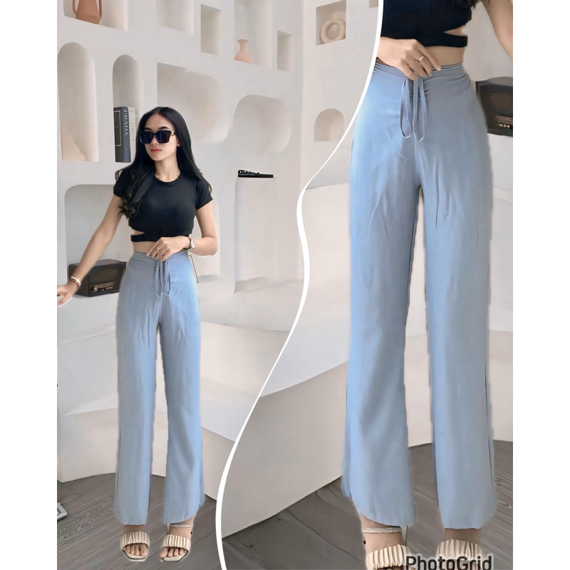 kulot serut bahan rayon premium / /Anjelia Serut Pants // Kulot Cutbyar // Korean look Style